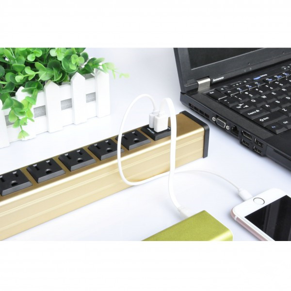 Multiple Outlets Power Bar With Usb Ports For Home / Office