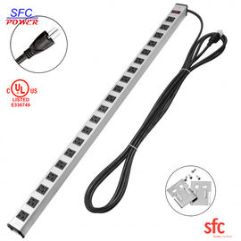quality  Heavy Duty Slim Multi Outlet Power Strip , 20 Outlet Grounded Multi Plug Extension Cord factory