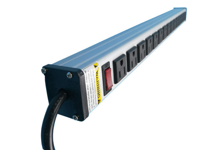 15 Way Receptacle Horizontal Multi Outlet Power Strip UL Approved With Surge Protection