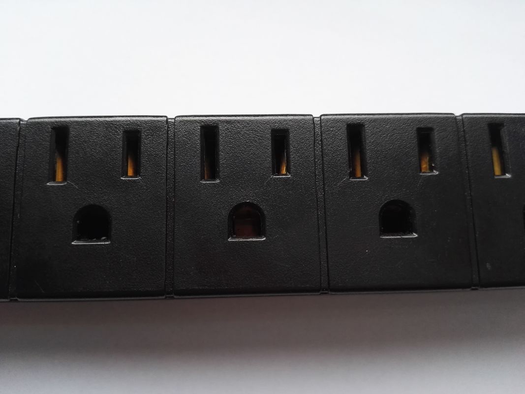 American 10 Outlets Slim Plug Power Strip With Side Socket , Power Distribution Unit