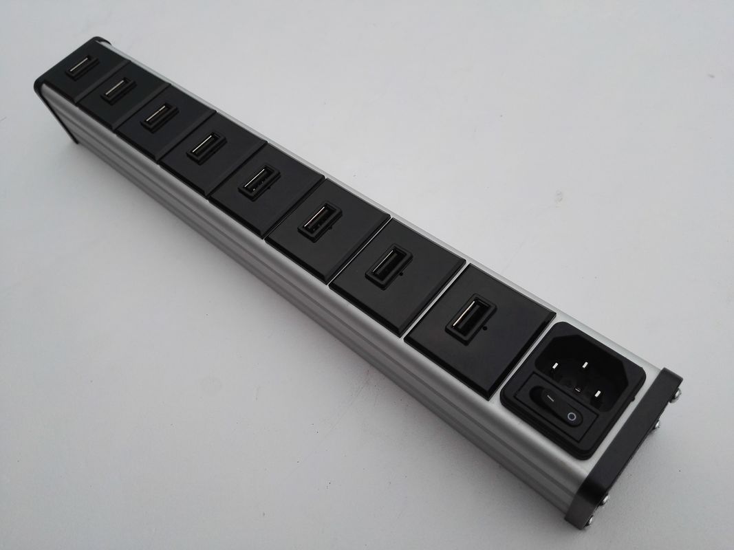 8-USB Ports Power Strip for Mobile telephone and Tablet, Multiple Usb Charger with outlet 5V 2.1A