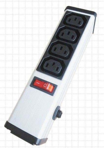 4 Outlets PDU Power Strip and Switch with Overload protecter , Smart Multi Plug Extension Cord