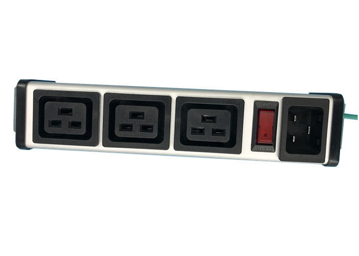 Aluminum Shell 3 Way PDU Power Distribution Unit With Switch Controlled IEC 320 C19