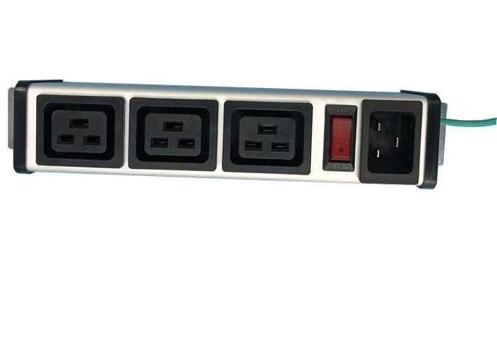 Aluminum Shell 3 Way PDU Power Distribution Unit With Switch Controlled IEC 320 C19