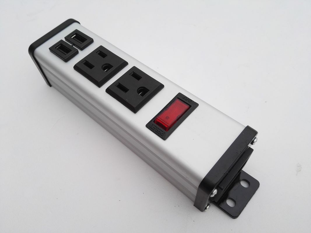 Universal 2 Outlet Travel Power Bar With Usb Ports Surge Protention / Overload Protection