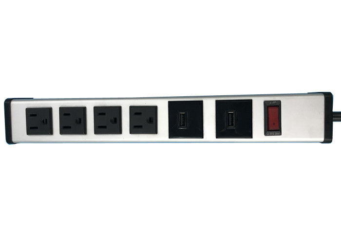 Multiple Outlets Power Bar With Usb Ports For Home / Office , Electrical Extension Sockets