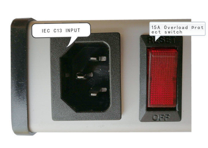 UL C-UL list 3Way IEC Output Socket Built in 15A Overload Protector Outlets Power Strip