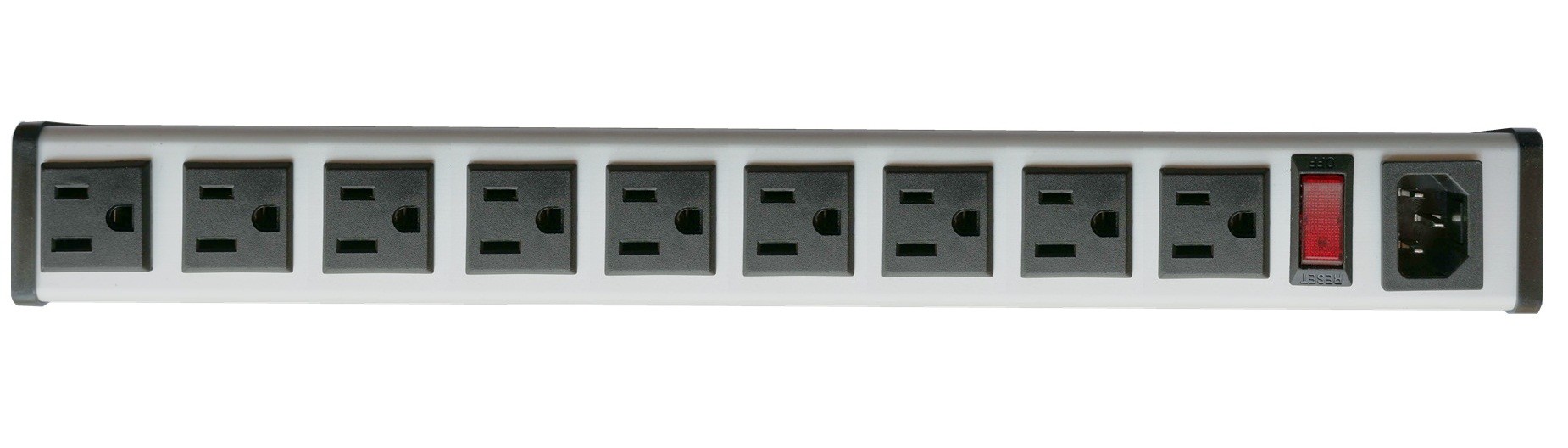 Rack Mount Indoor PDU Power Distribution Unit , 9 Outlet Heavy Duty