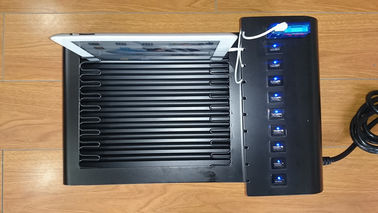 Stainless Steel 10 Port Tabletop USB Charging Station For Electronics / Ipad / Cell Phone