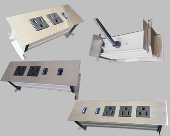 3 Outlets Furniture Power Strip , Embedded Tabletop Desktop Power Sockets
