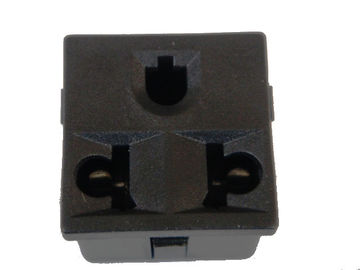Black Brazil Square 3 Prong Power Socket Power Outlet AC Wall Receptacle 250VAC 20A