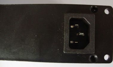Metal Black PDU Power Distribution Unit 4 Way Multi Plug Socket With On Off  Switch