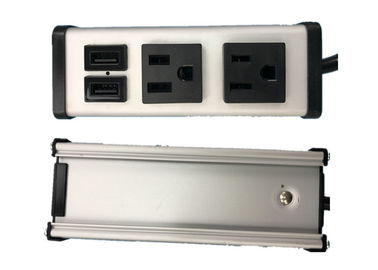 Mountable 2 Way Socket Power Strip With USB Charger Two Port 5V 2.1A / 5V 1.0A