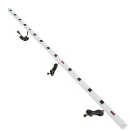 Heavy Duty 12 Outlet Flat Plug Power Strip Metal Power Bar With Surge Protection
