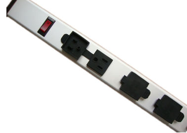 Waterproof Rack Mountable Power Strip PDU For Cabinet 7 Way / 8 Way UL Approved