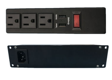 3 Socket Power Strip With USB Charger , Multi Function Multiple Power Outlet