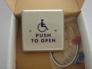 4.5" Round Push To Exit Switch / Handicap Accessible Door Openers With Disabled Logo