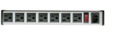 SFC-IEC-A1B series 5 to 14&quot; 15Amp  metal Hardwired Power Strip with 7Outlets