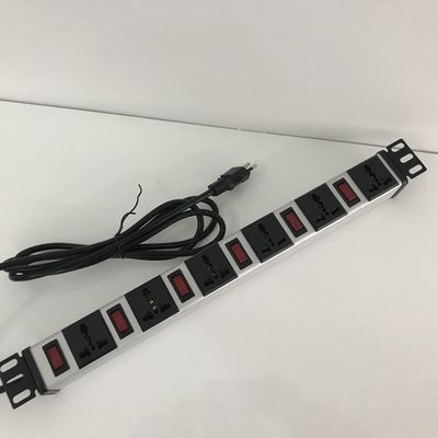 Cabinet PDU 250V Universal Outlet Power Strip With 2M Cord