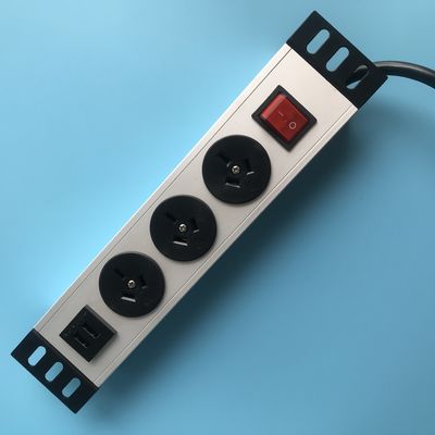 3 Australian Outlet Power Strip With USB 2M Cable Metal Shell